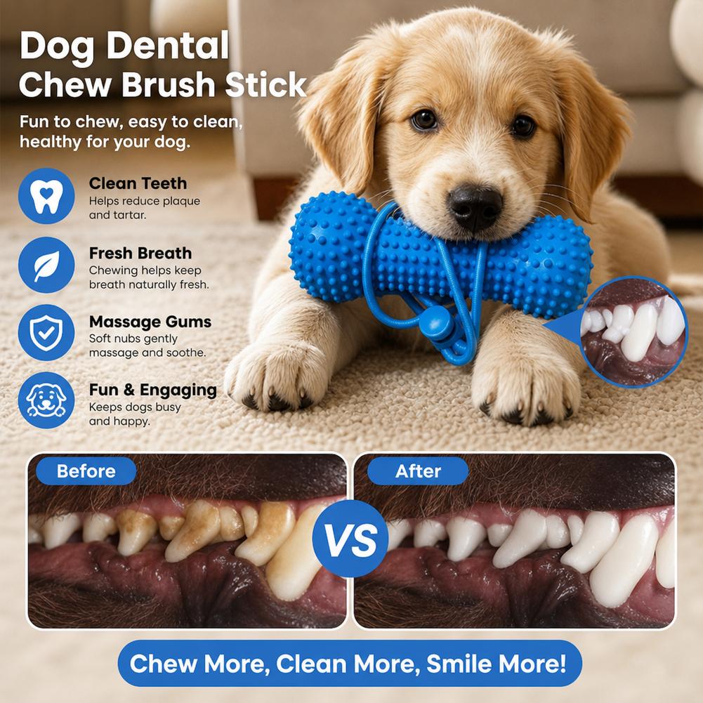 Gumowa zabawka do żucia dla ps – Teeth Cleaning Dog Chew Bone recenzja i cena